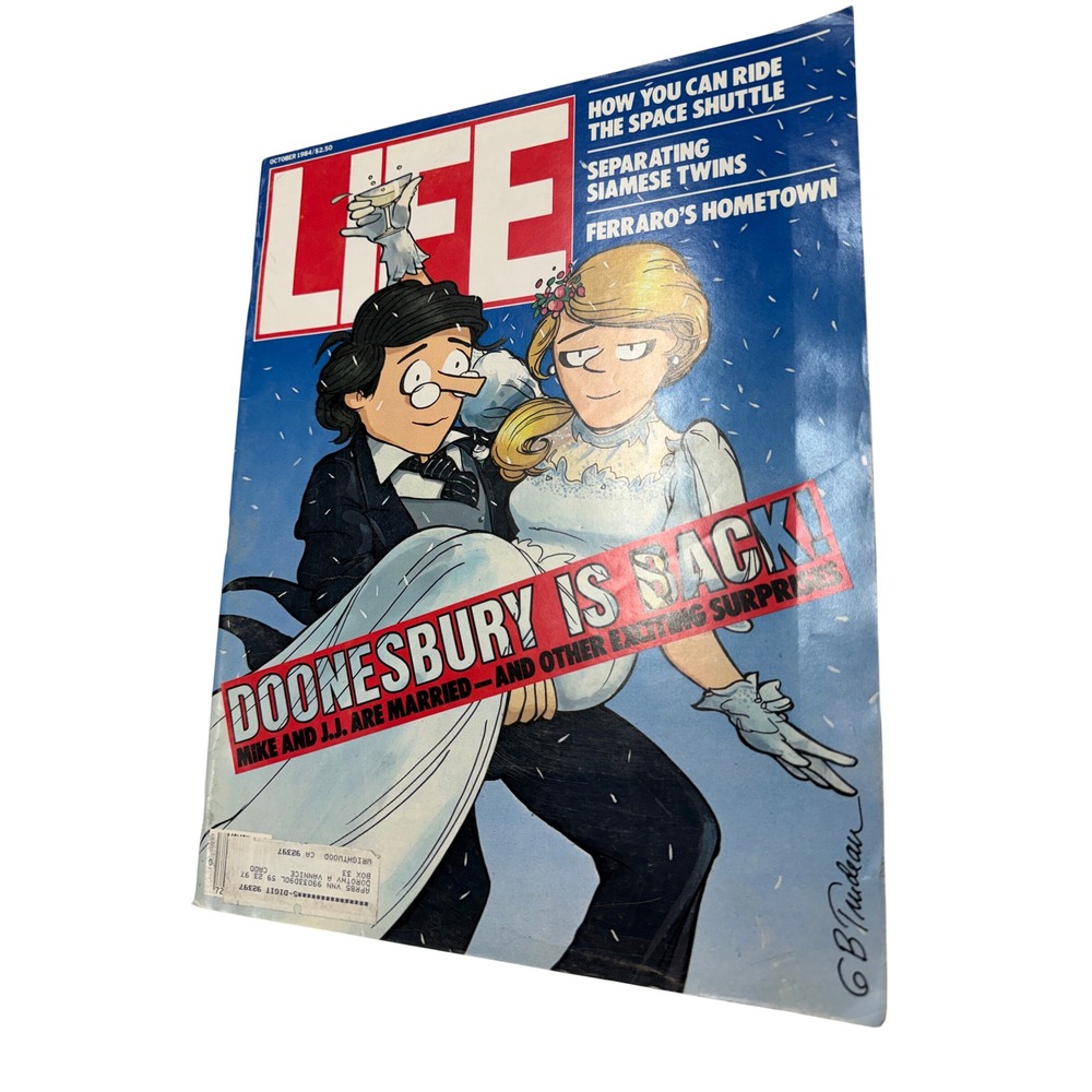 Vintage LIFE Magazine October 1984 Doonesbury Is Back Mike and JJ Wedding Cover